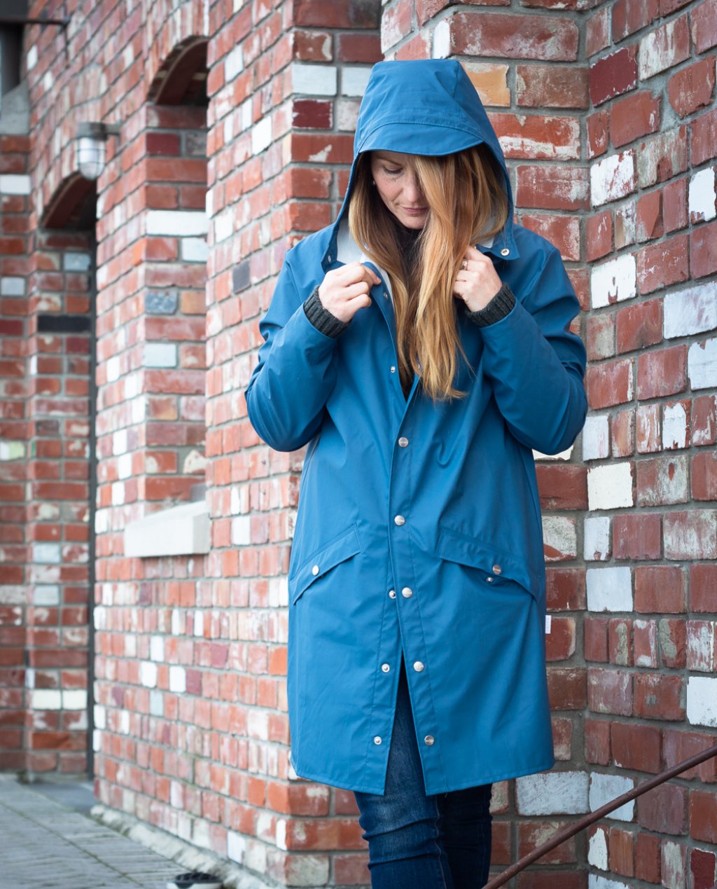 Rains | Long Jacket | Faded Blue